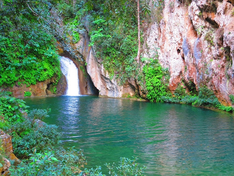 the pool at the bottom